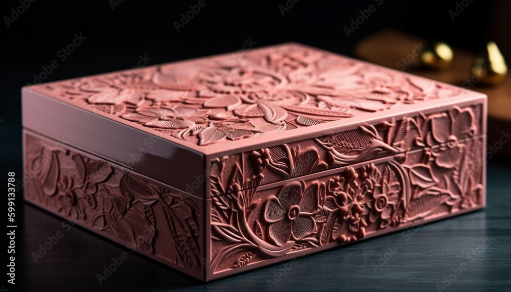 Indulgent chocolate truffles in ornate gift packaging generated by AI