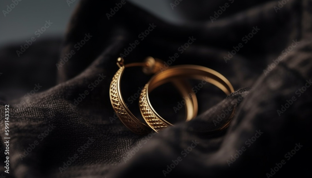 Wedding ring, gold and platinum, symbol love generated by AI