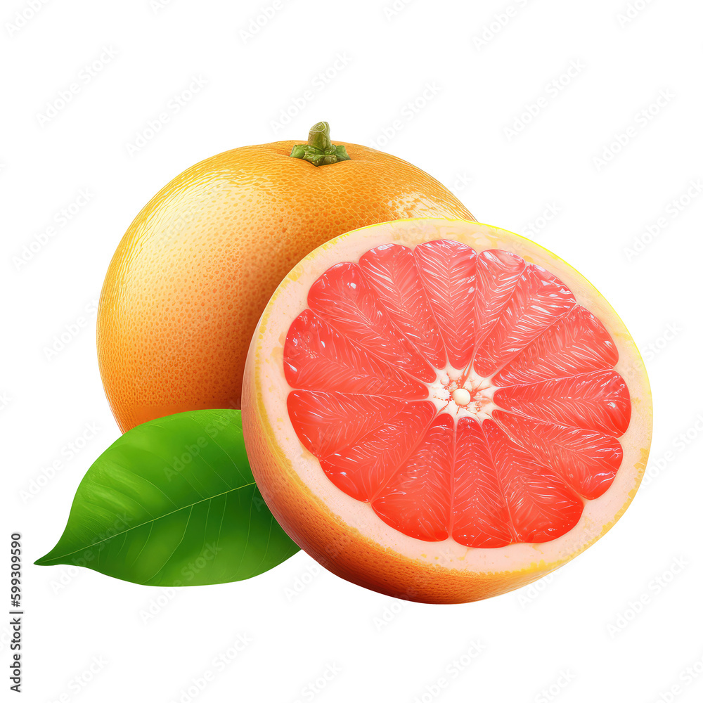 grapefruit on a transparant background, PNG