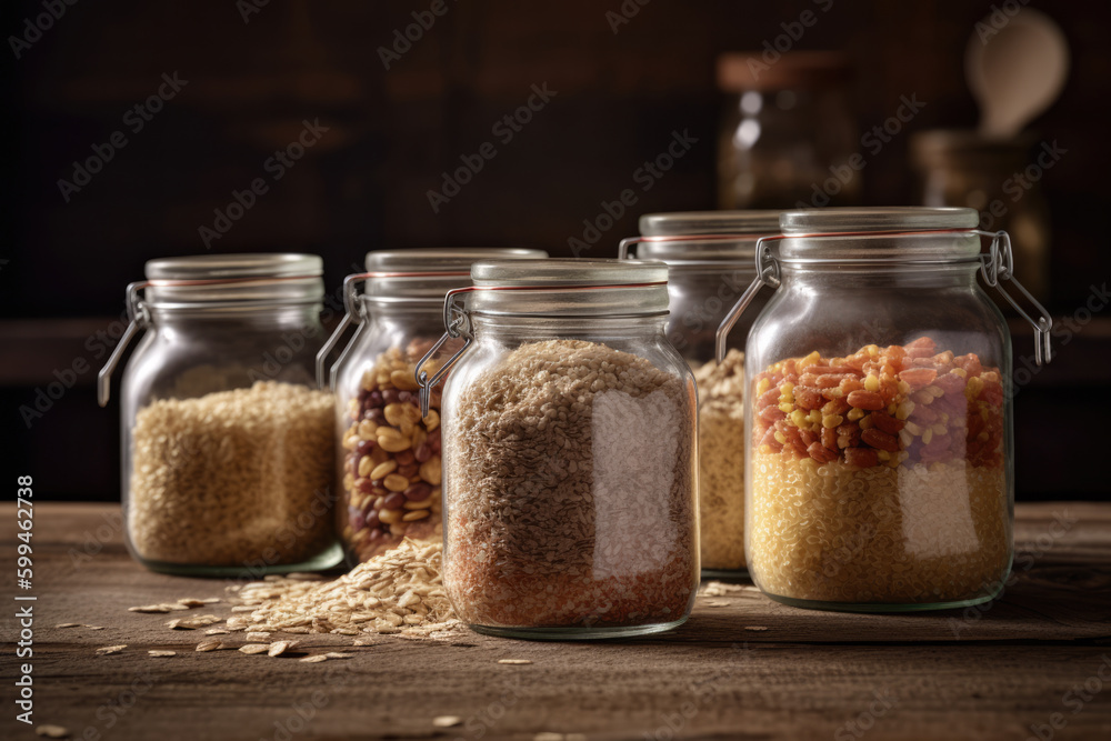 Autumn harvest of grain grain, full screen of whole grains