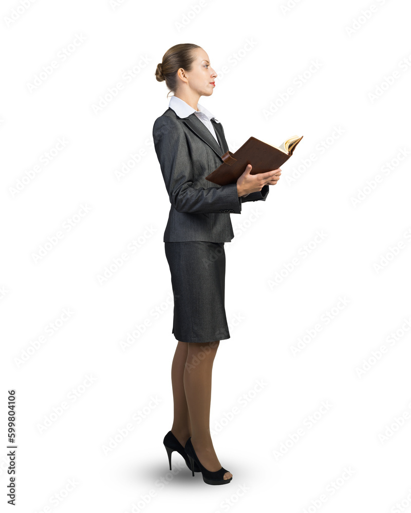 Businesswoman with notebook