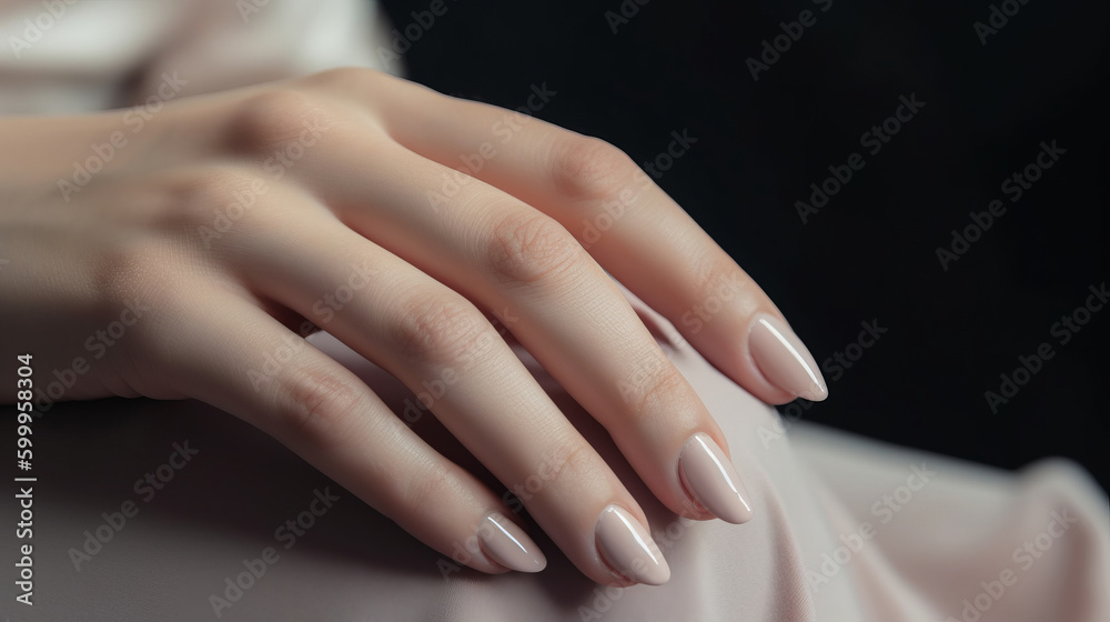 Beautiful manicure. Illustration AI Generative.