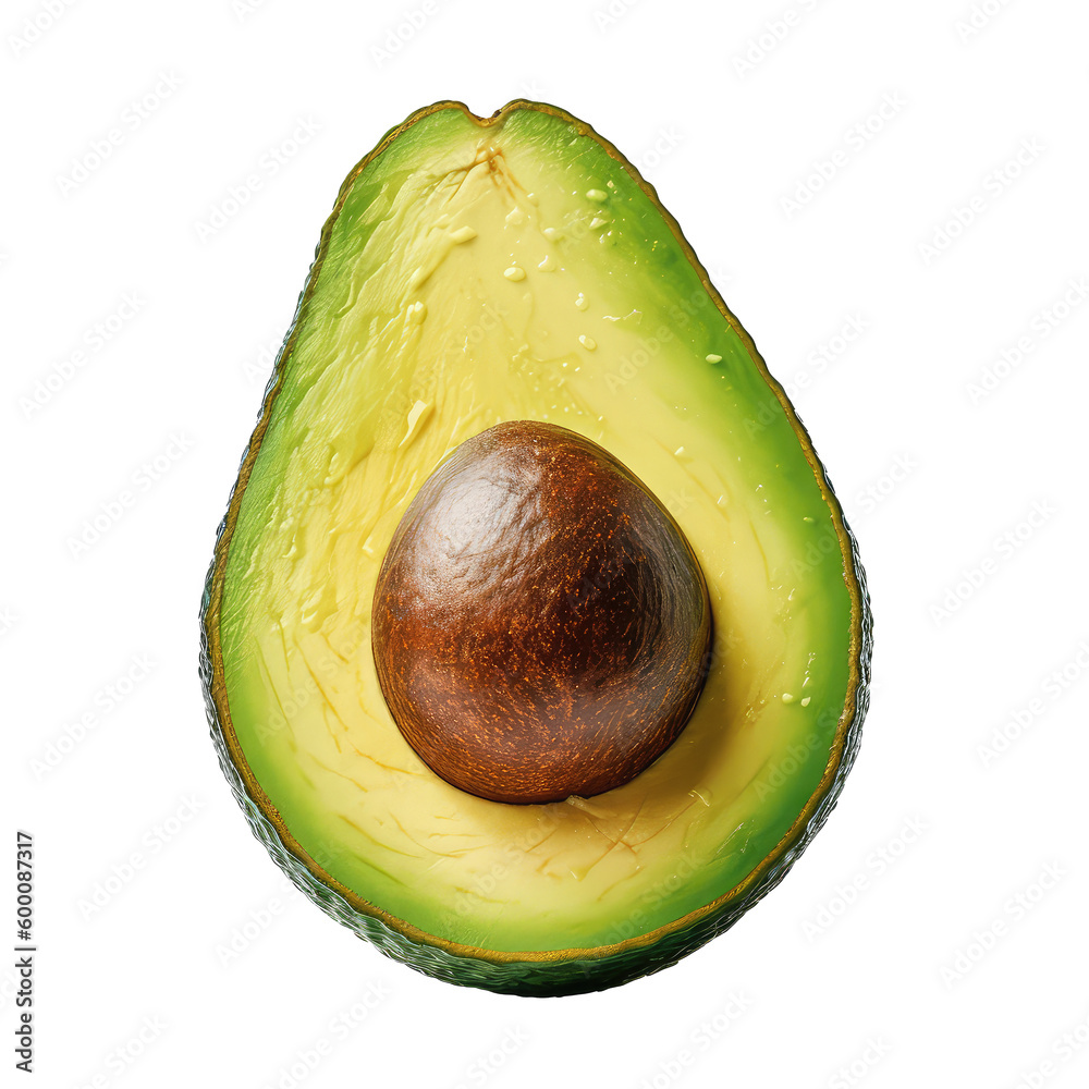 avocado on a transparant background, PNG