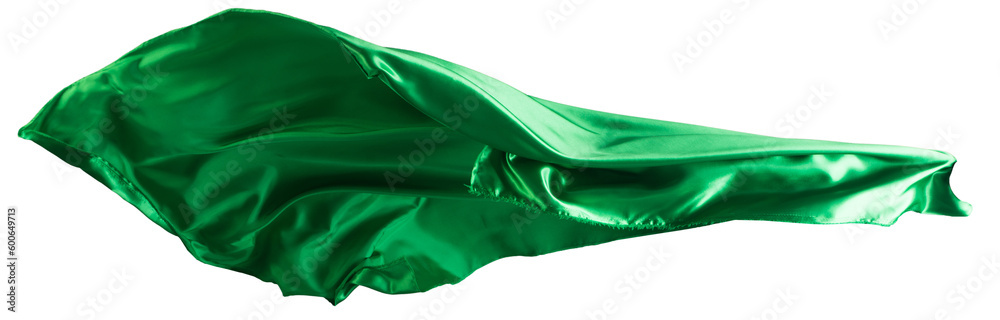 Green cloth flutters