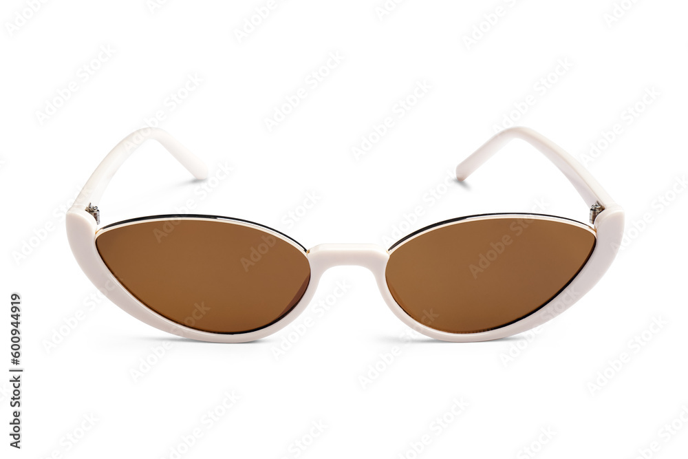 Stylish sunglasses isolated on white background