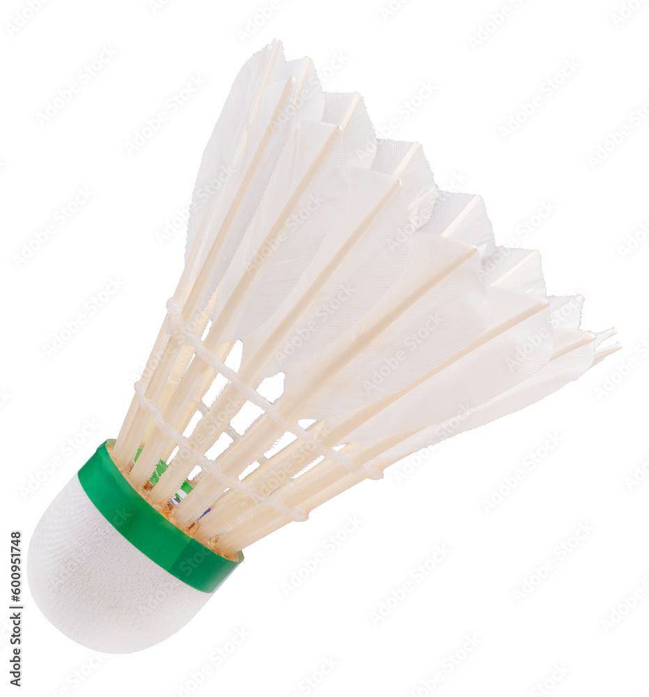 Badminton ball on white background, White Badminton ball on White Background PNG File.