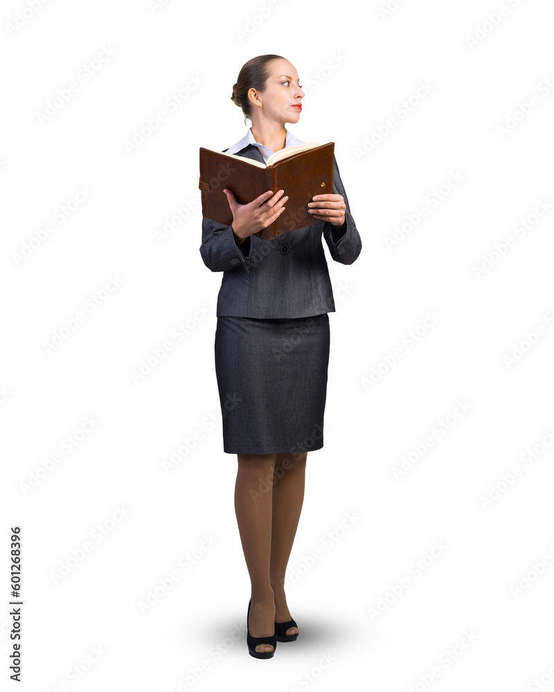 Businesswoman with notebook