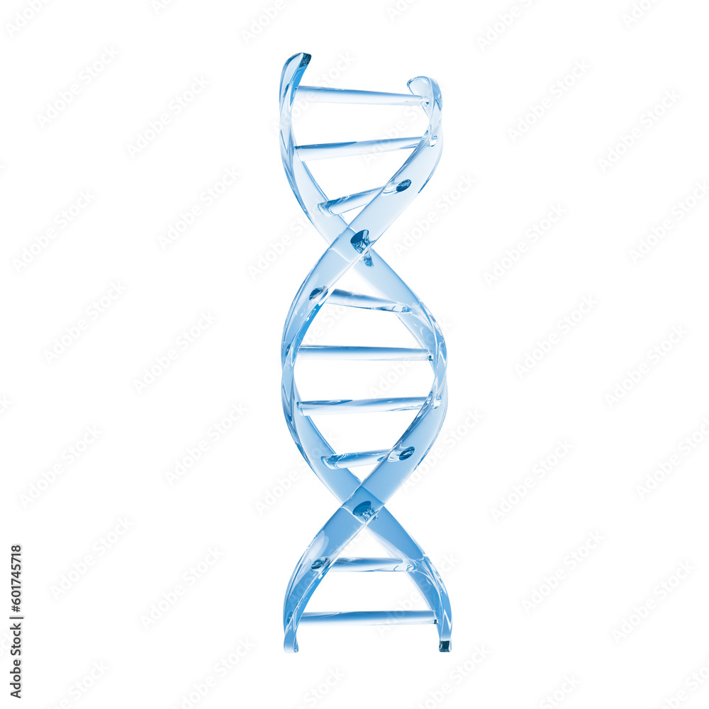 DNA with biology and chemical concept, 3d rendering.