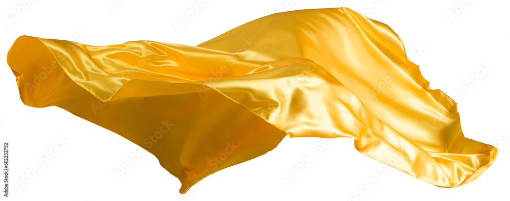 Yellow cloth flutters