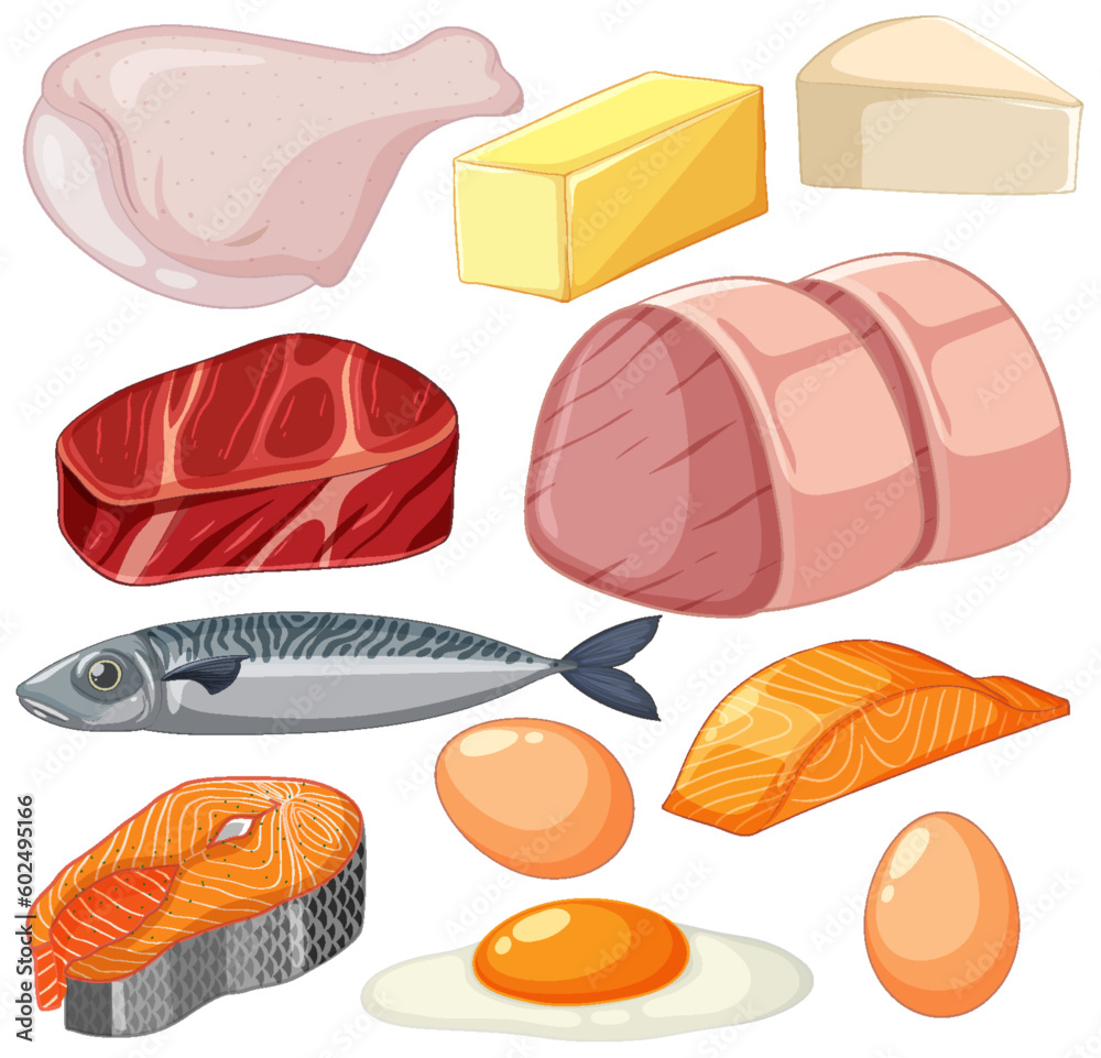 Set of proteins food group