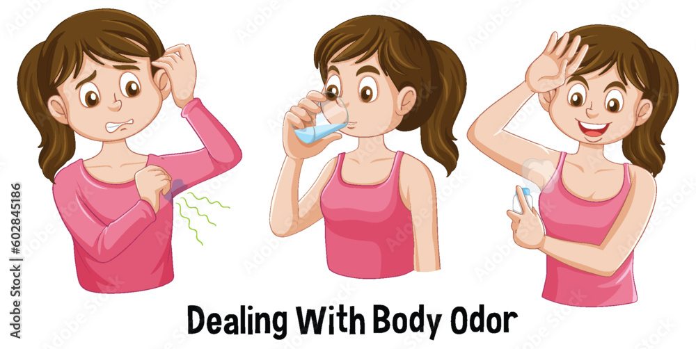 Puberty Girl Dealing with Body Odor