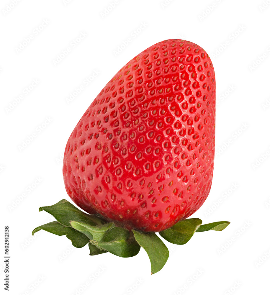 Fresh strawberry isolated on white background with clipping path