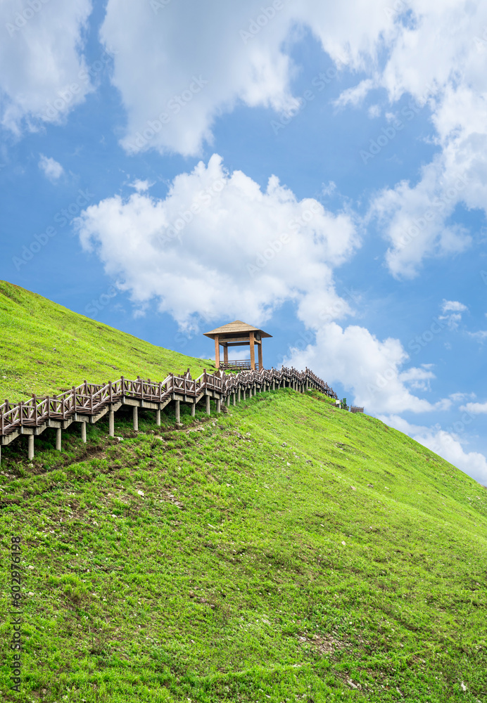 Wugong Mountain, Pingxiang, China, alpine green meadow scenery