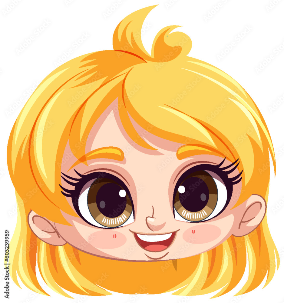 Adorable Girl with Big Eyes and Blonde Hair