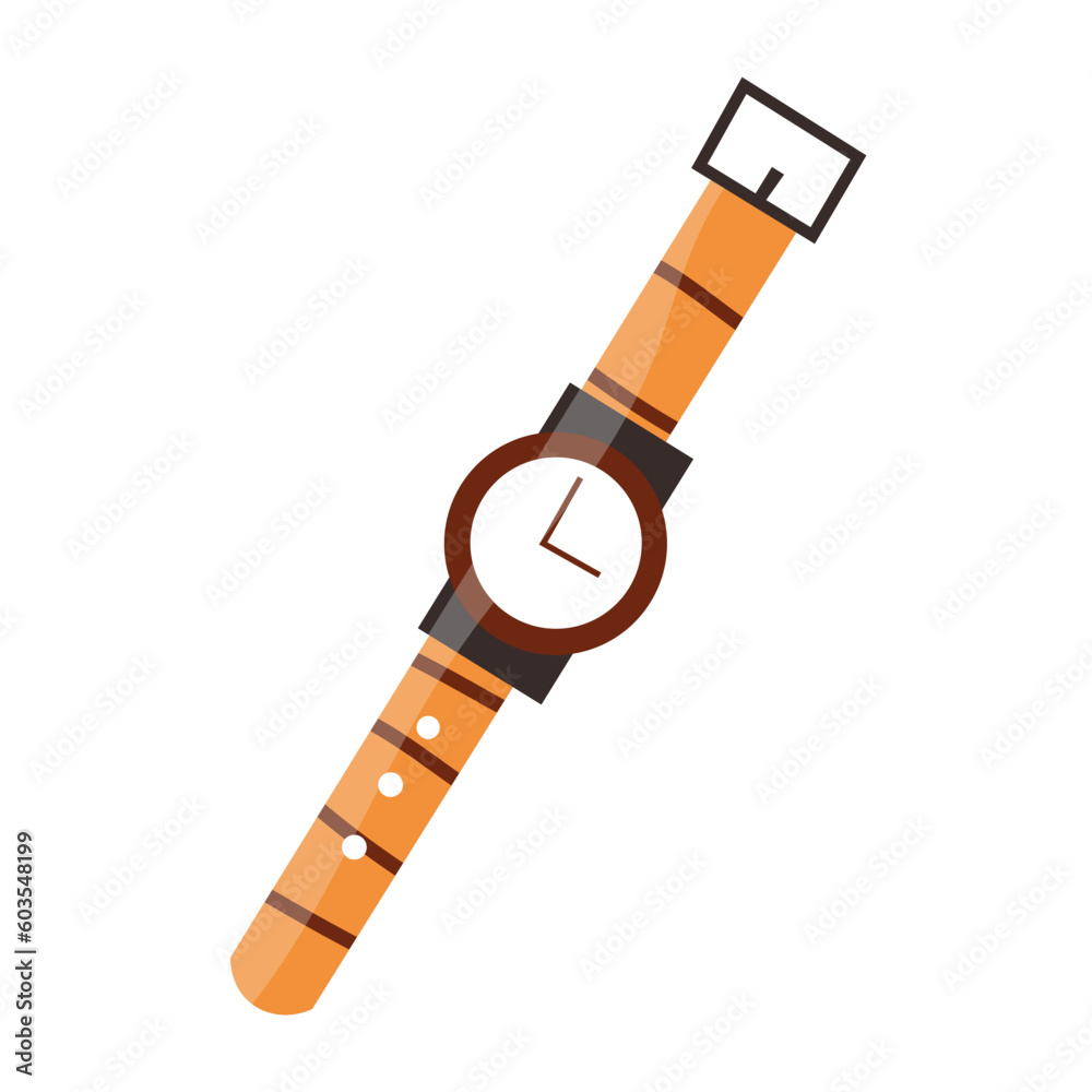 Wrist watch on white background