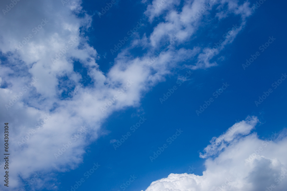 Blue Sky and White Clouds and the Railway Station