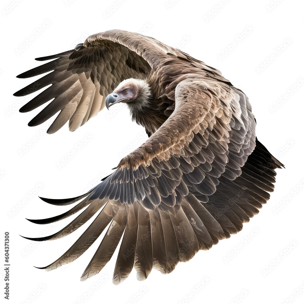 vulture on a transparant background, PNG, Generative Ai