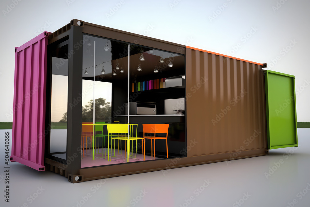 Container box house exterior designs of modern architecture