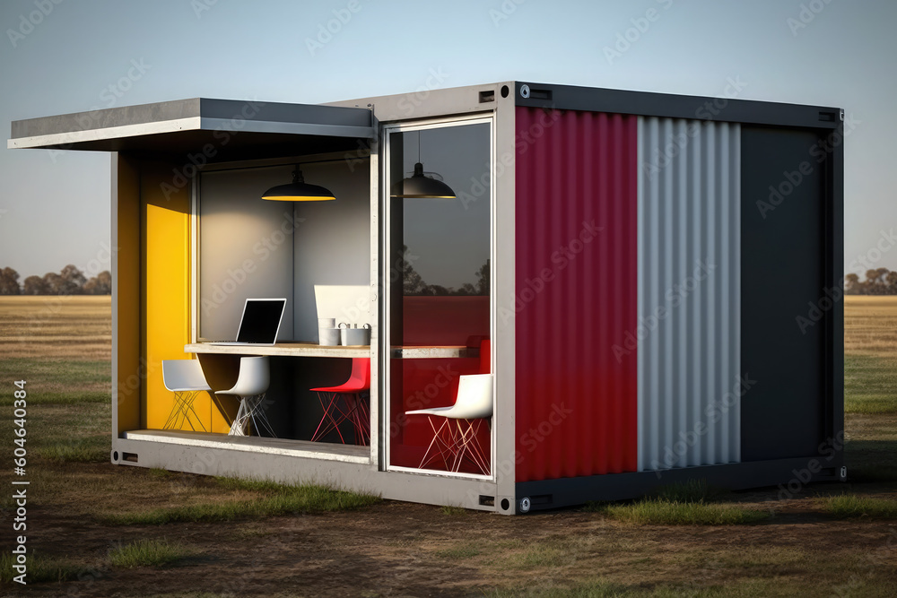 Container box house exterior designs of modern architecture