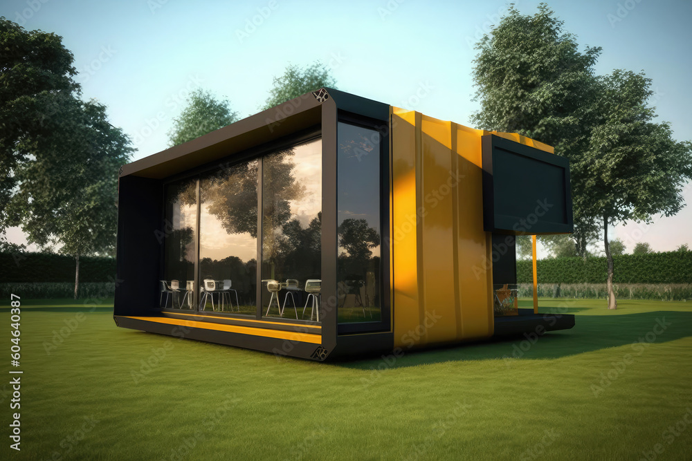 Container box house exterior designs of modern architecture