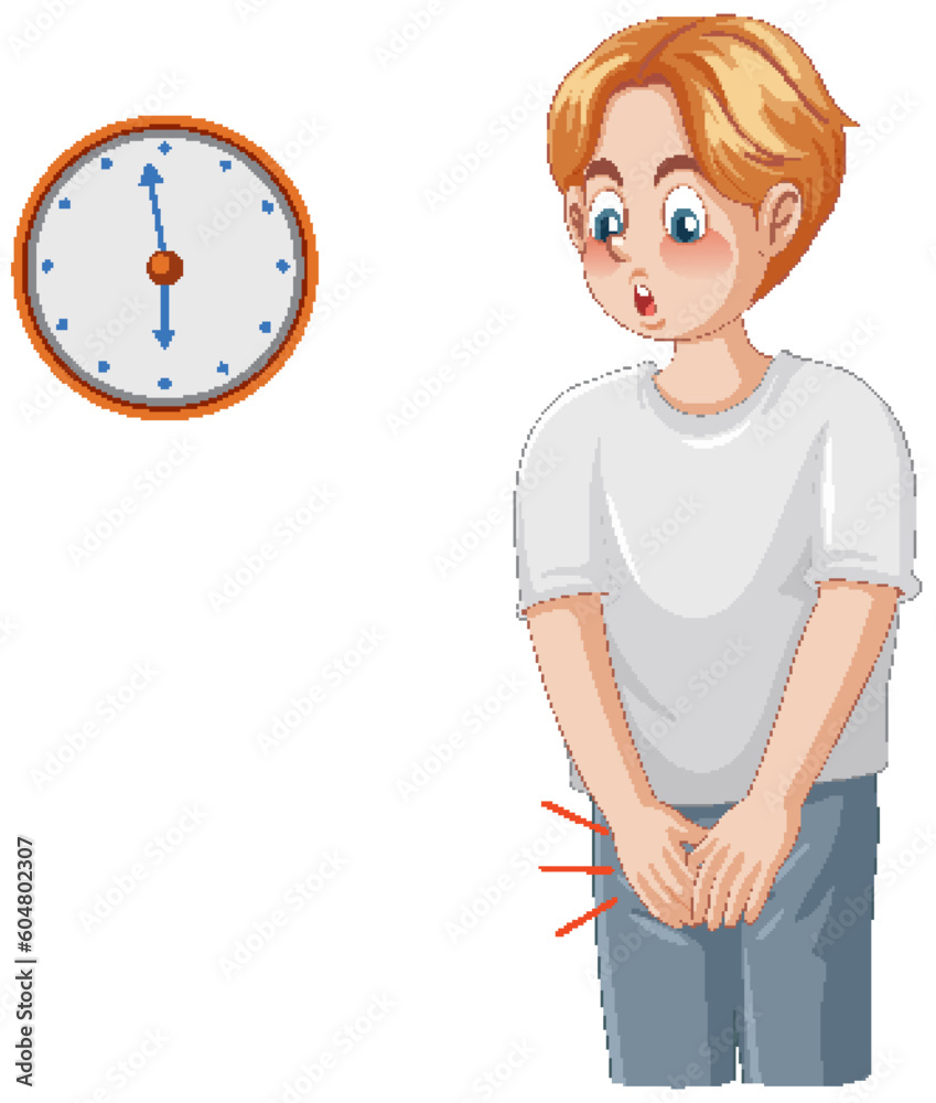 Puberty Boy Adjusting to Morning Physical Changes