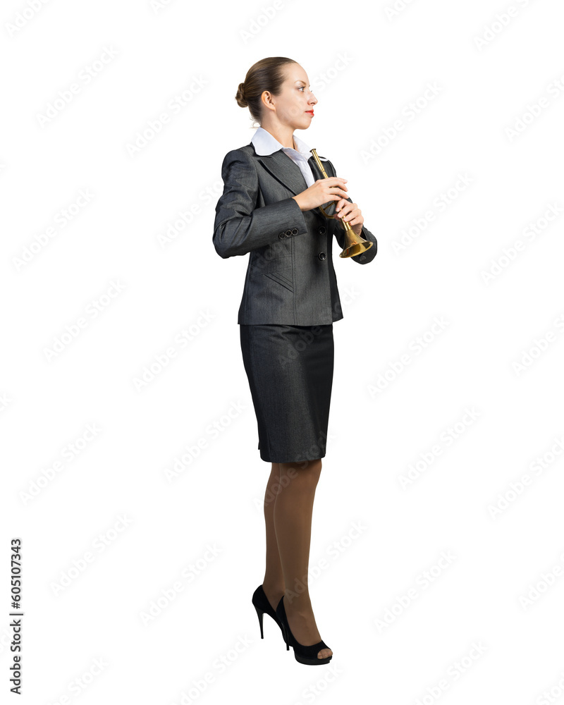 Business woman with flute