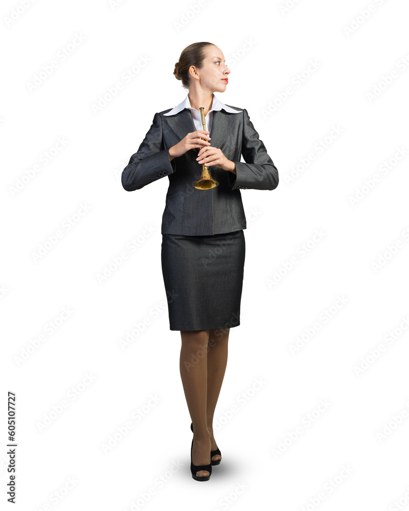 Business woman with flute