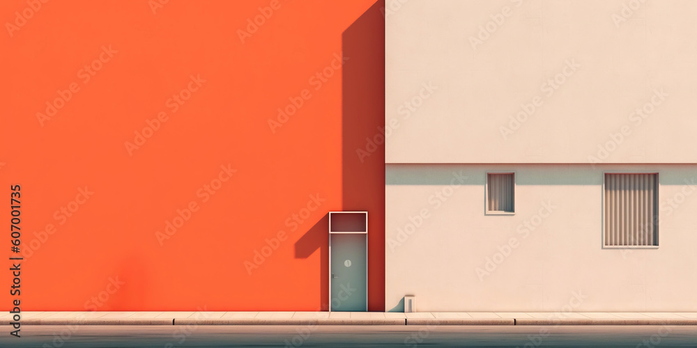 Modern building minimalism. abstract exterior. Generative AI