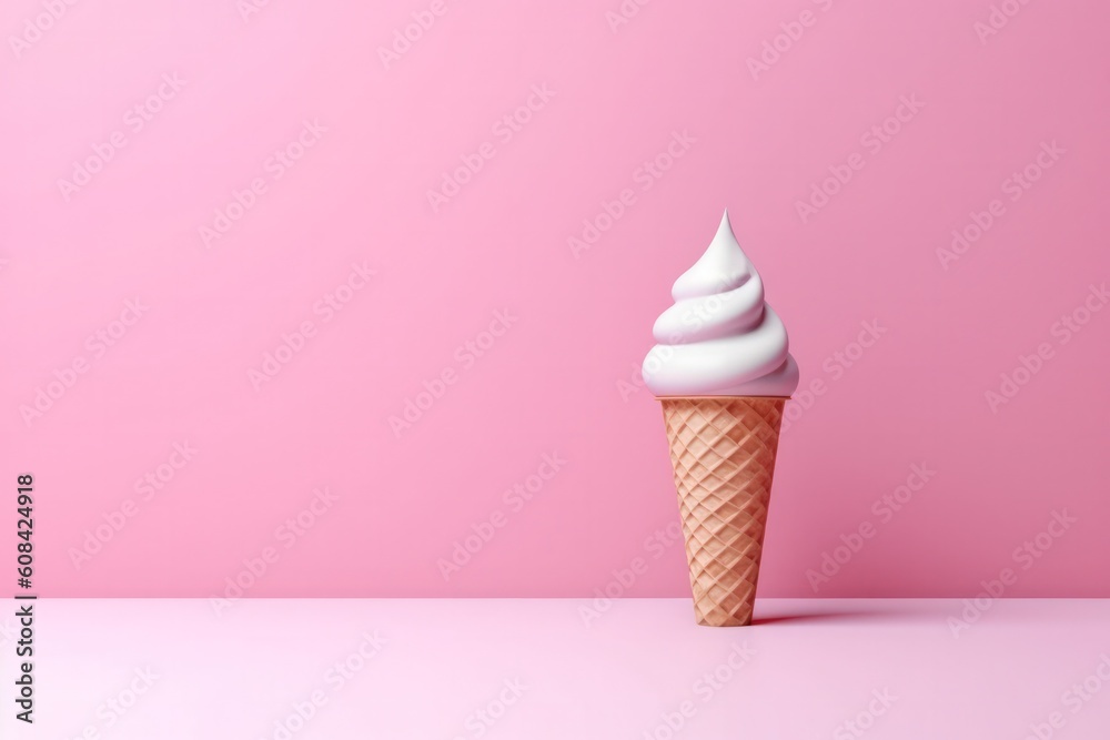 Sweet ice cream. Illustration AI Generative.