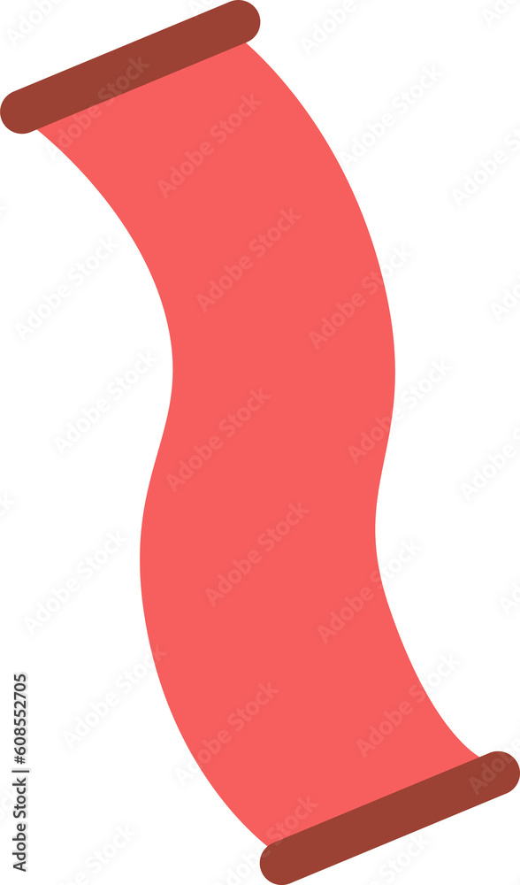 Blank Red Paper Scroll