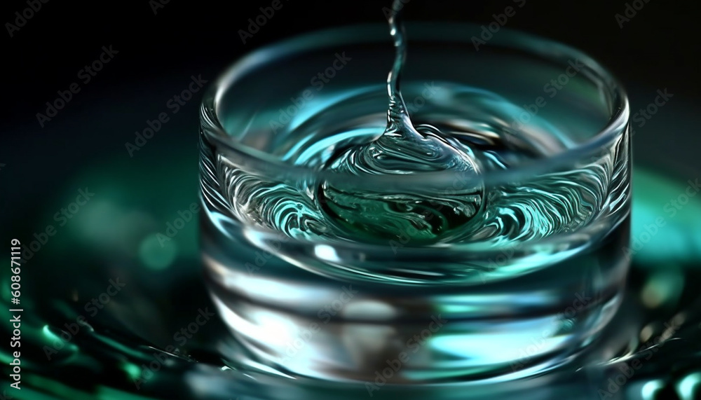 Thirsty for perfection, drinking purified water with selective focus generated by AI