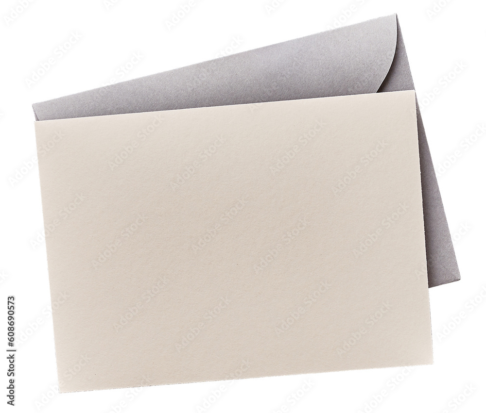 Blank envelopes gray colored isolated