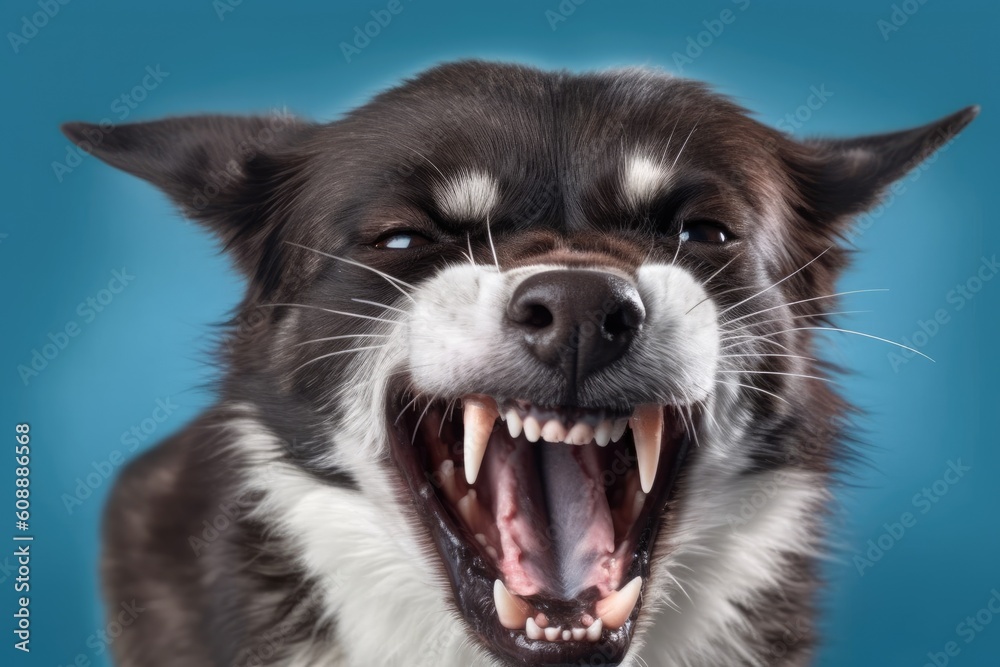 happy dog panting with its mouth open Generative AI