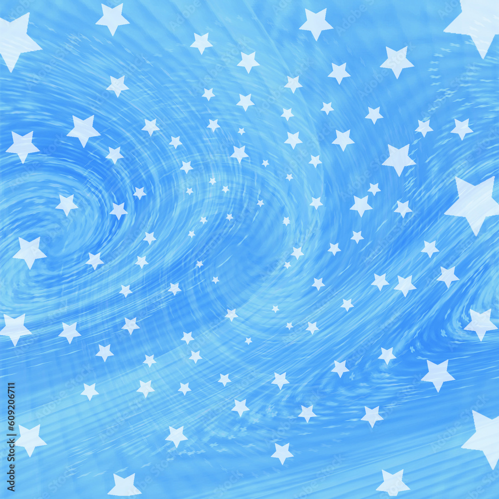 Blue twisting starry background