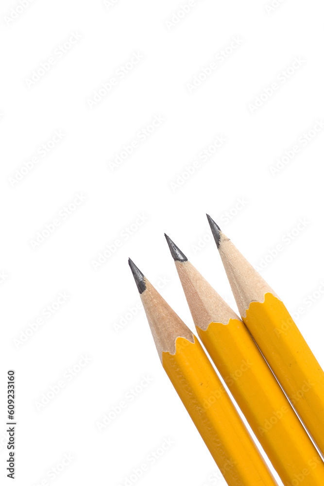 pencils on white, isolated