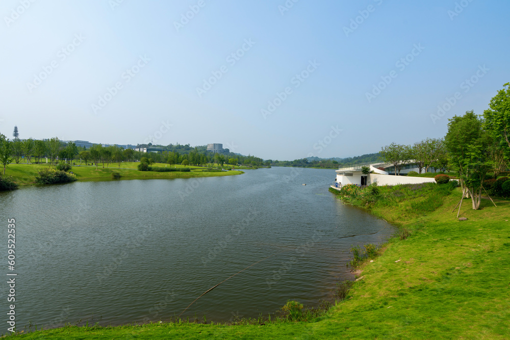 Mingyue Lake Wetland Park in Chongqing, China