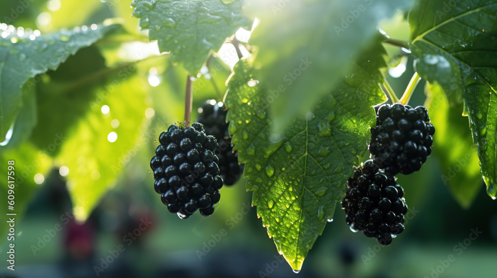 Ripe mulberries