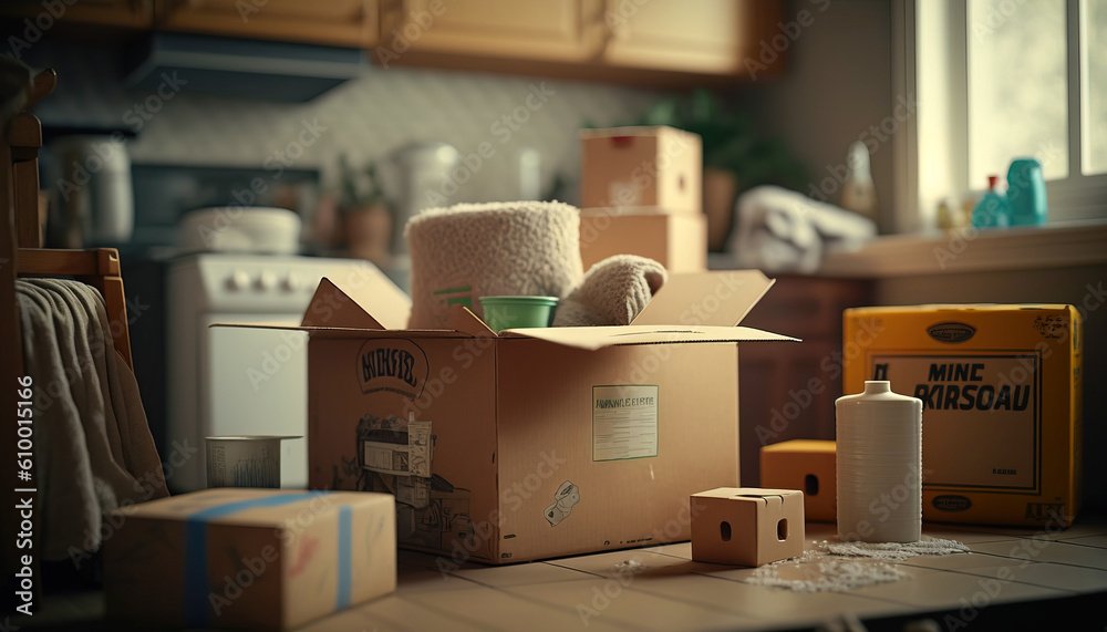 From House to Home: The Logistics of Moving and Delivery Make Moving Day a Success - ai generated Ge