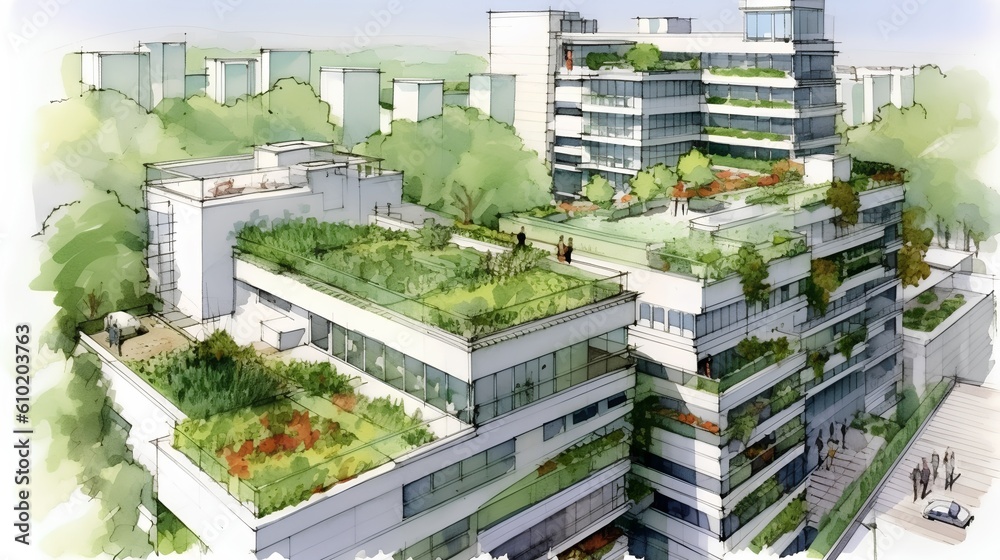 Sustainable project that integrates the concept of urban gardening. Significance of green spaces and