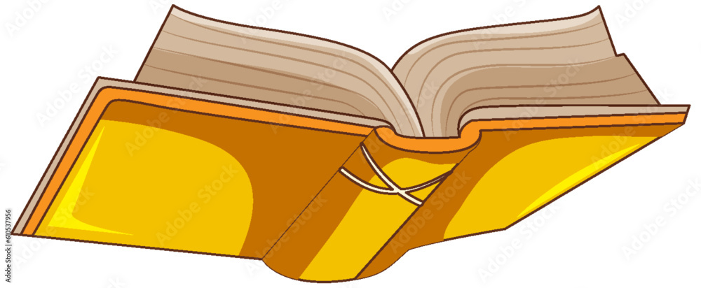 Isolated yellow book cartoon