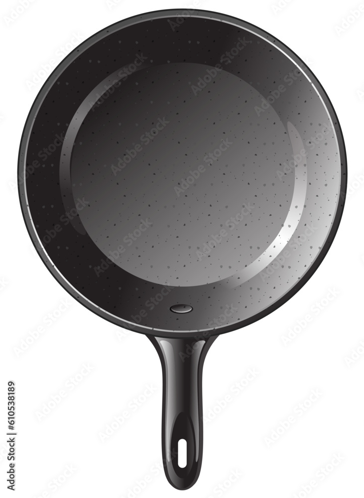 Empty pan cartoon realistic