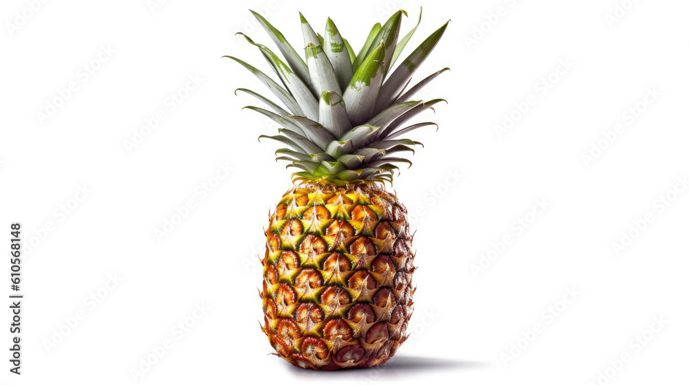 Isolated, distinctive Pineapple on white