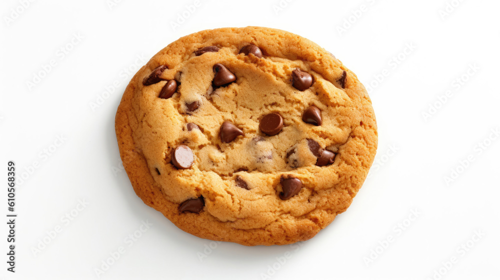 Chocolate Chip Cookie on white