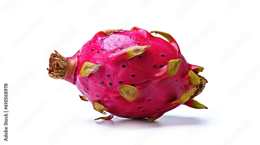 Isolated, bright Pitaya (Cactus Fruit) on white