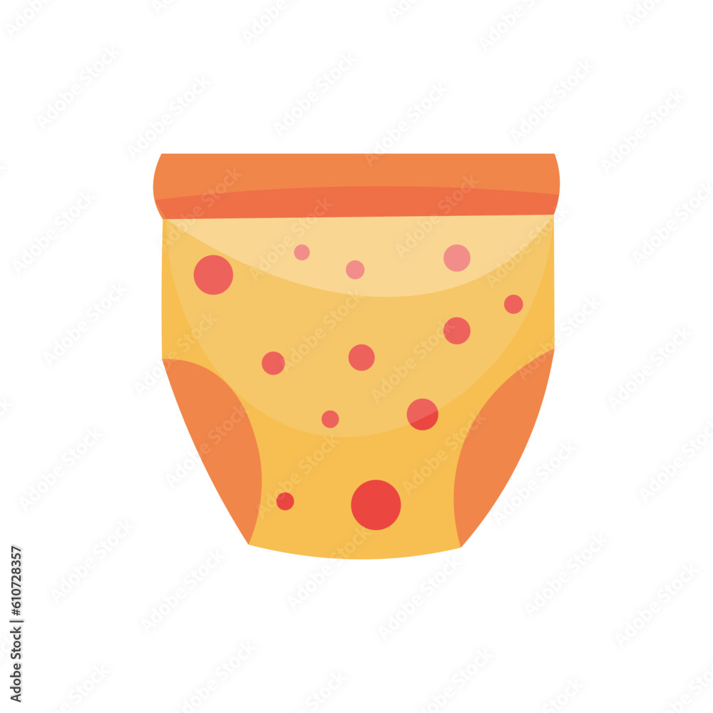 Baby swimming panties on white background