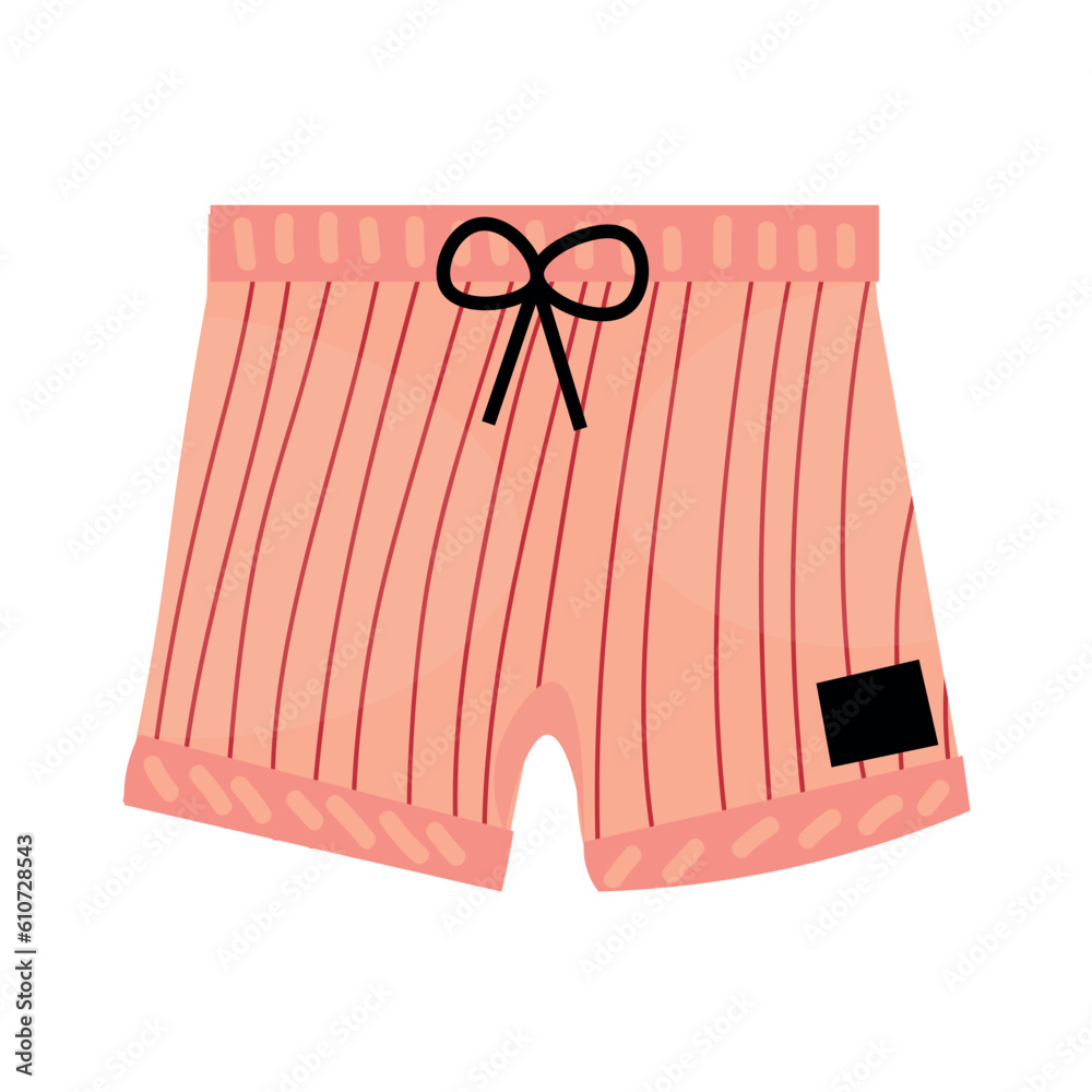 Boyish swimming trunks on white background