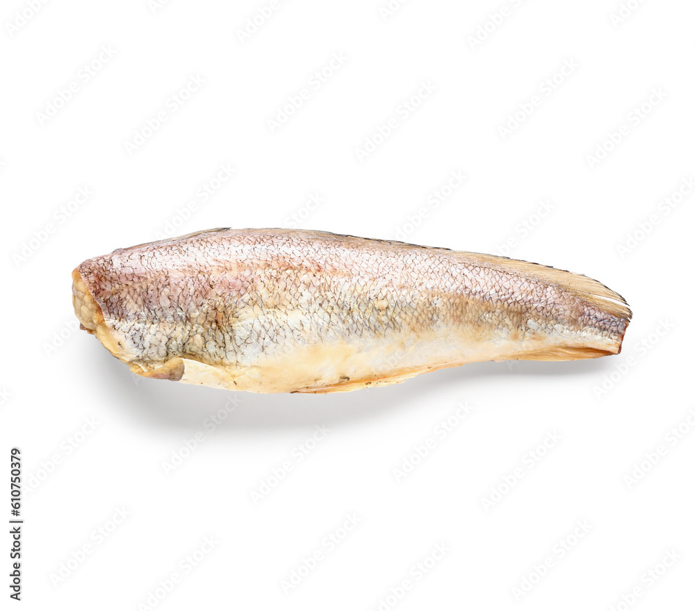 Raw codfish isolated on white background