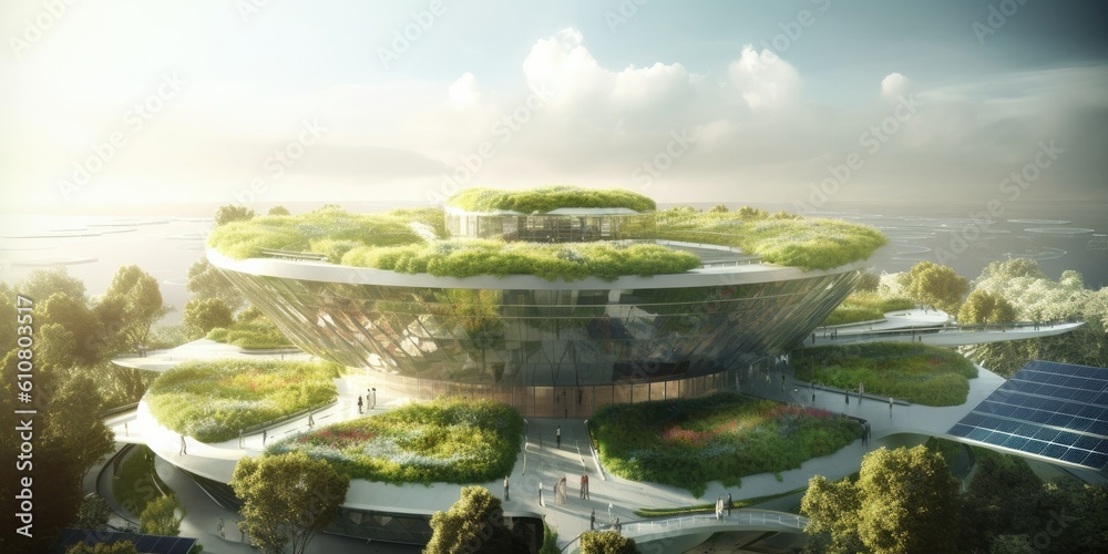  Green Energy Hub city that thrives on renewable energy sources  Generative AI Digital Illustration 