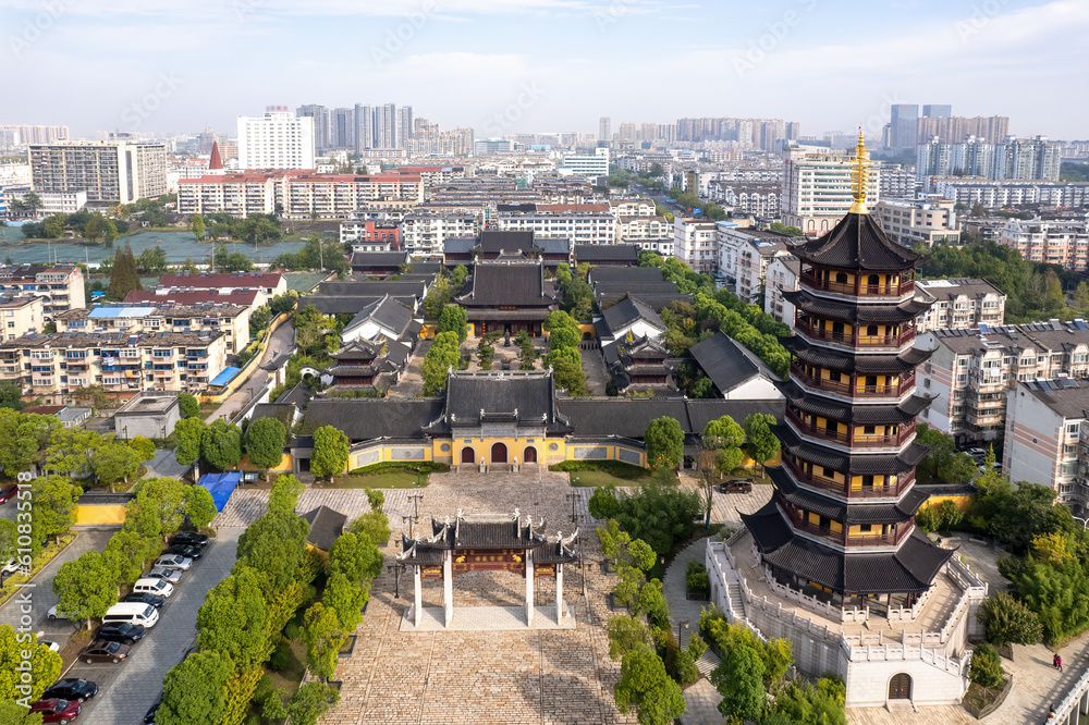 Cityscape of Taizhou, Jiangsu, China