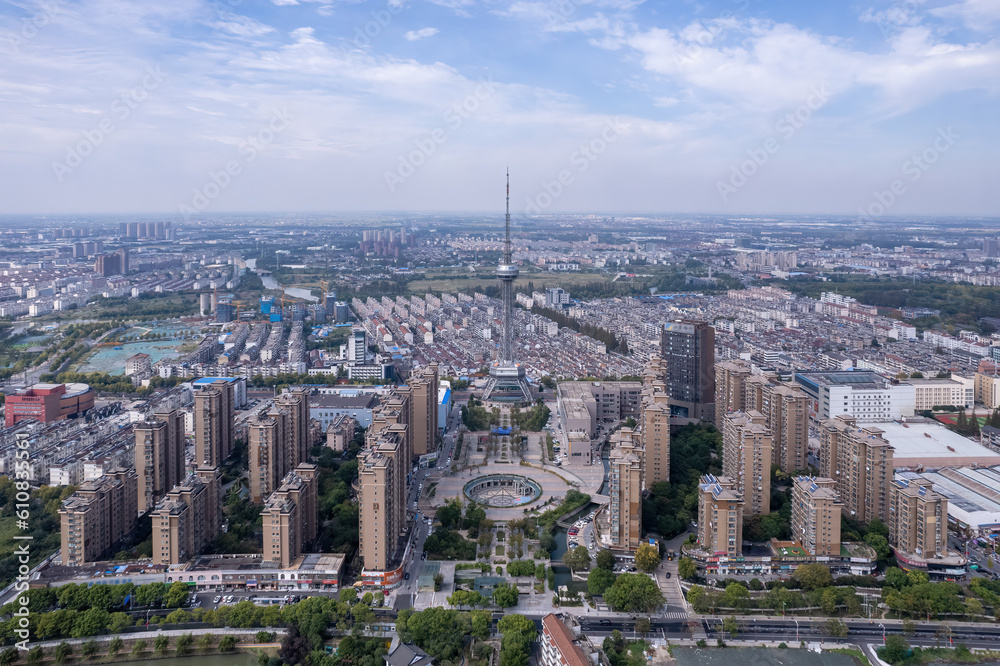 Cityscape of Taizhou, Jiangsu, China